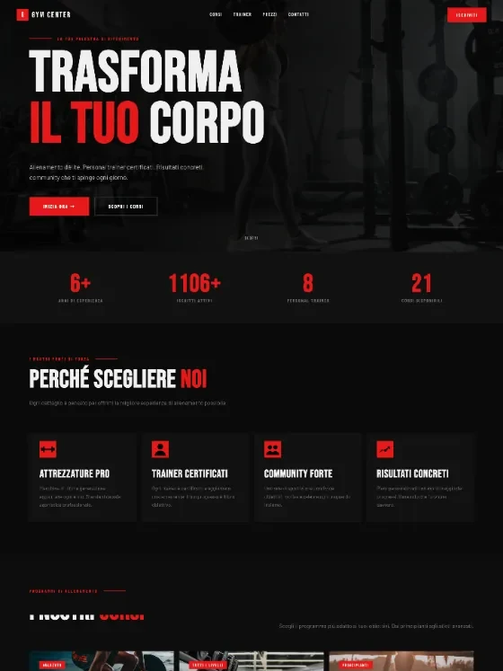 Landing Gym Center: allenamento e invito a iniziare